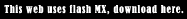 this site uses flash MX, download here